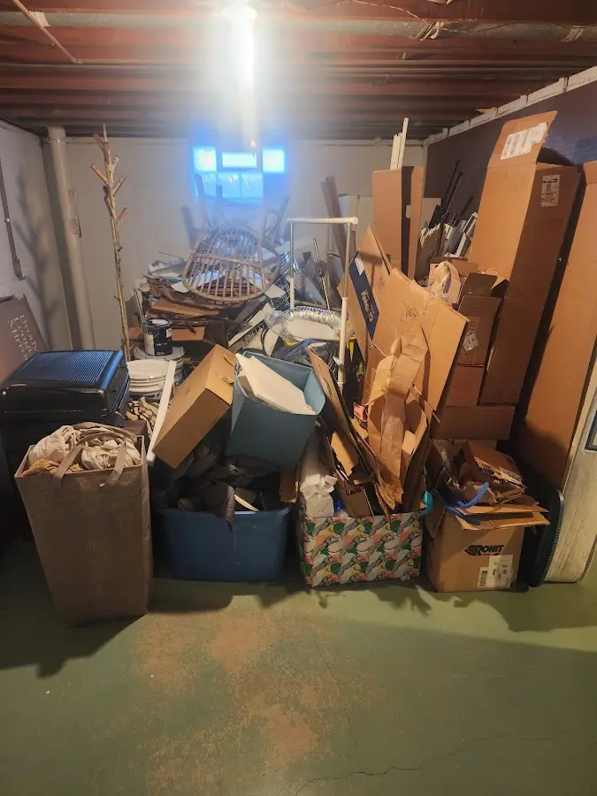 Roll-off dumpster container at job site for Concrete Dumpster Rental in Manville